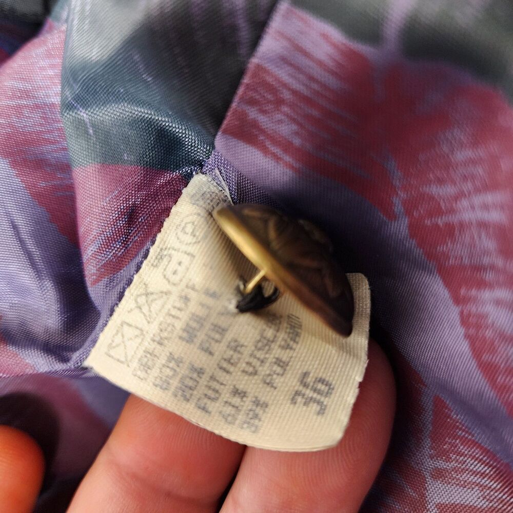 ​H Moser Salzburg Austria Trachten Boiled Wool Jacket Folk Floral Patchwork Med - Picture 6 of 11